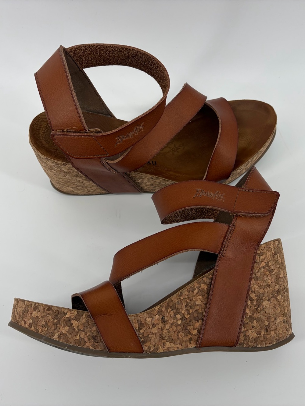 Blowfish Malibu Women’s Vegan Leather Strappy Boho Wedges Size 9 - Picture 8 of 9